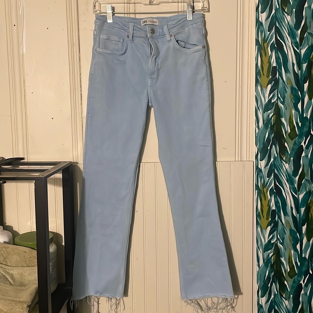 Zara light blue stretch jean , sz 4,